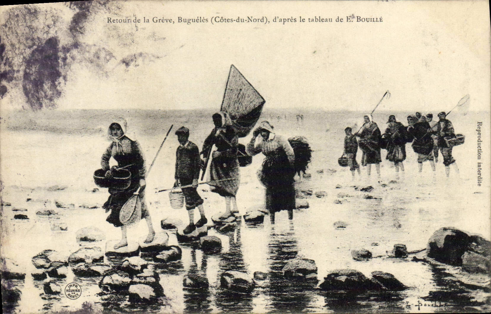 La POSTAL Retour de la VENDIMIA de la huelga de Bugueles según la tabla de cara pesca