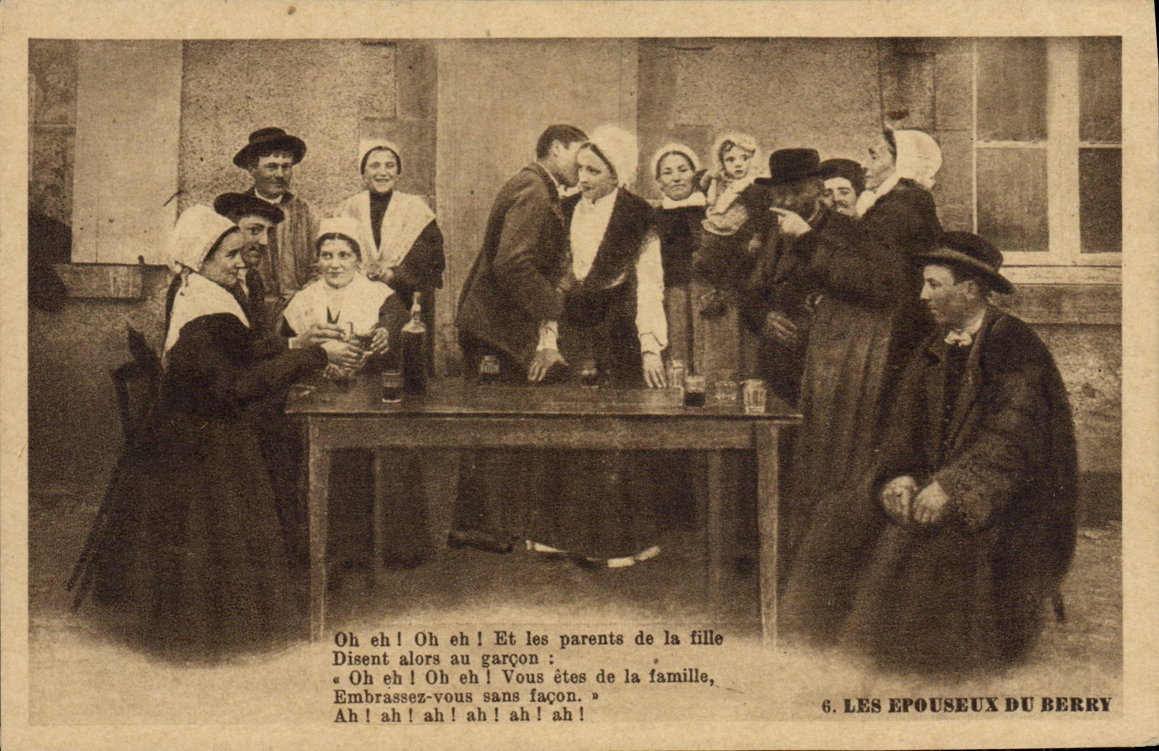 CPA Les Epouseux du Berry Folklore 