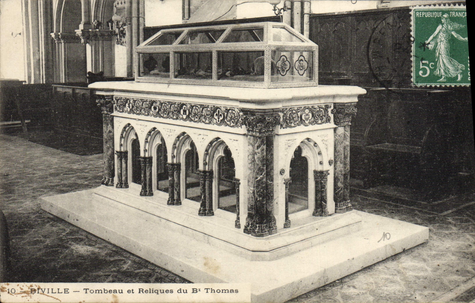 CPA Biville Tombeau et Reliques Du Bx Thomas