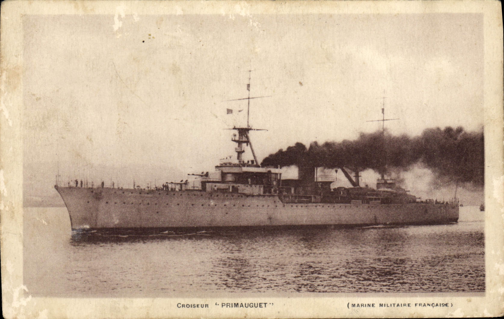 CPA Croiseur Primauguet Bateau