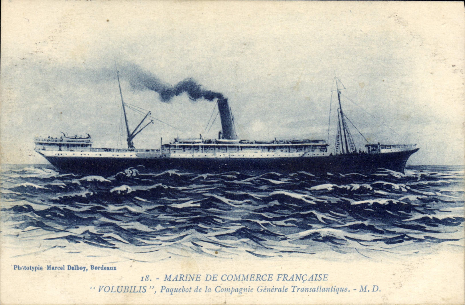 CPA Marine De Commerce Francaise Volubilis Paquebot de la Compagnie Generale Transatlantique Bateau
