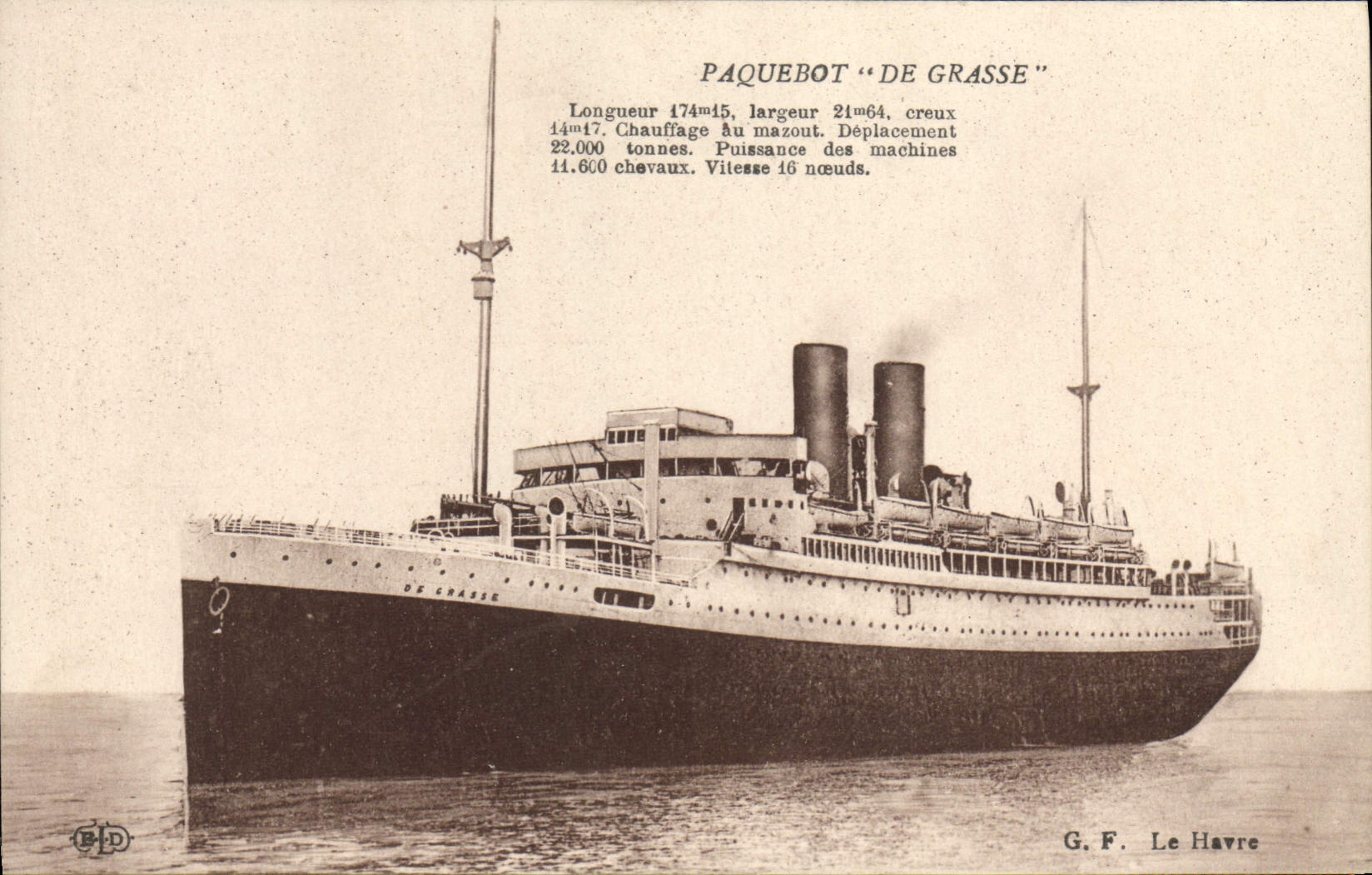 CPA Paquebot De Grasse