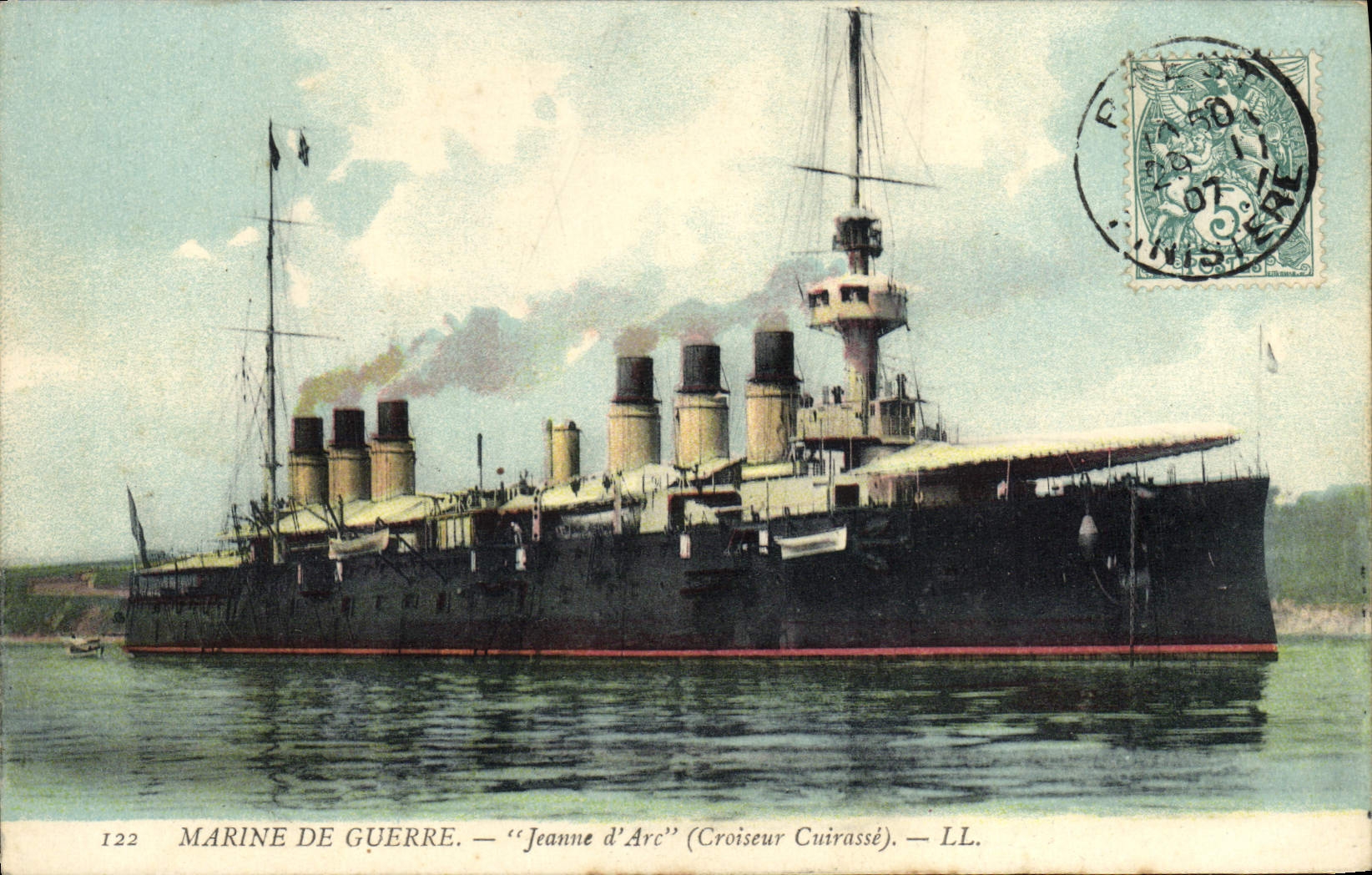 CPA Marine De Guerre Jeanne d'Arc Croiseur Cuirasse Bateau