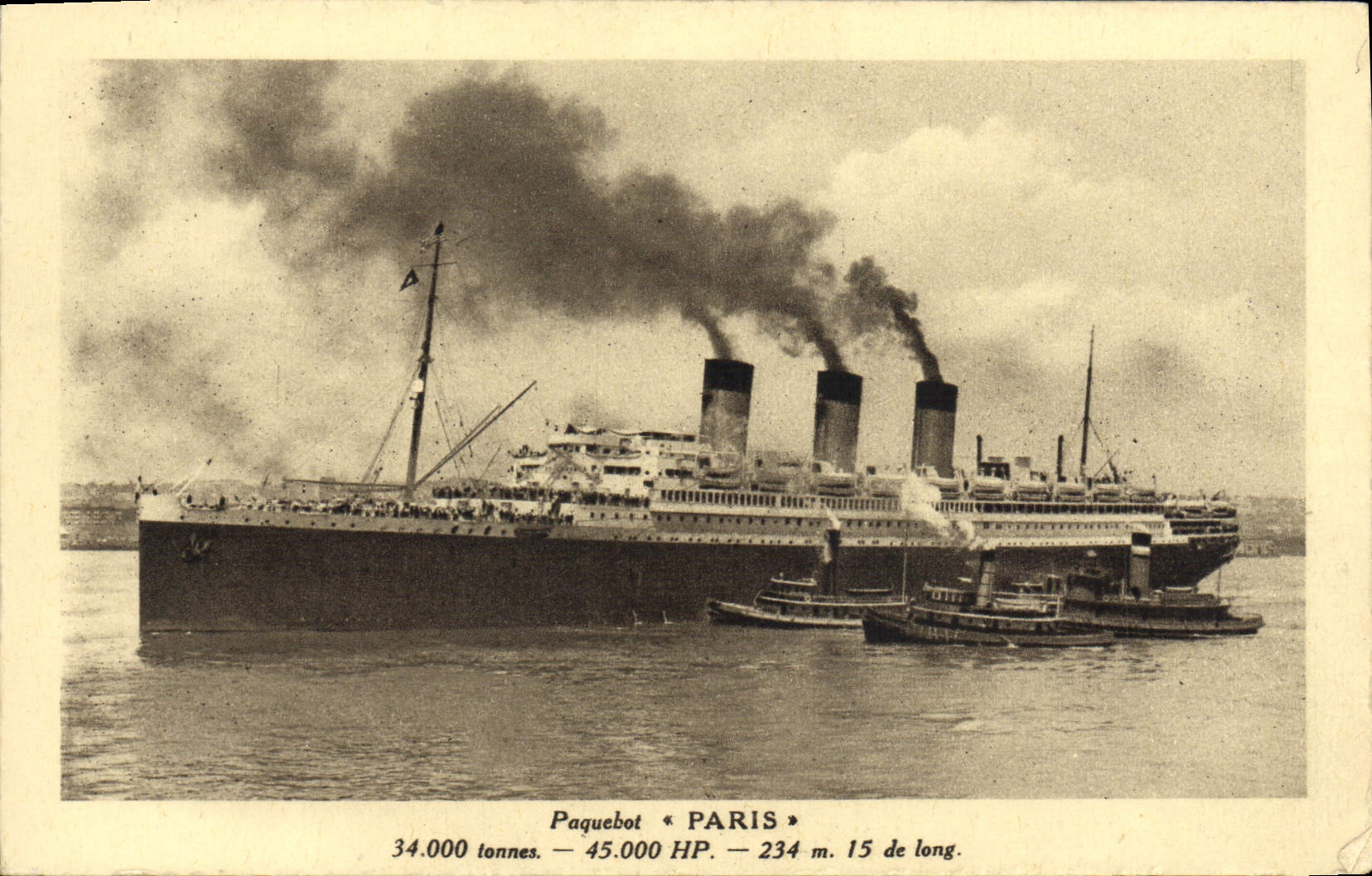 CPA Paquebot Paris Bateau