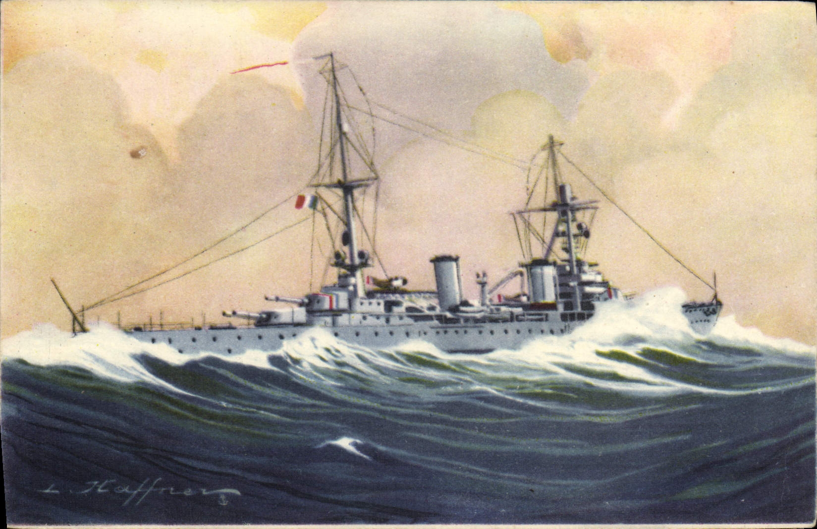 CPA Croiseur de 1ere Classe Duquesne Bateau