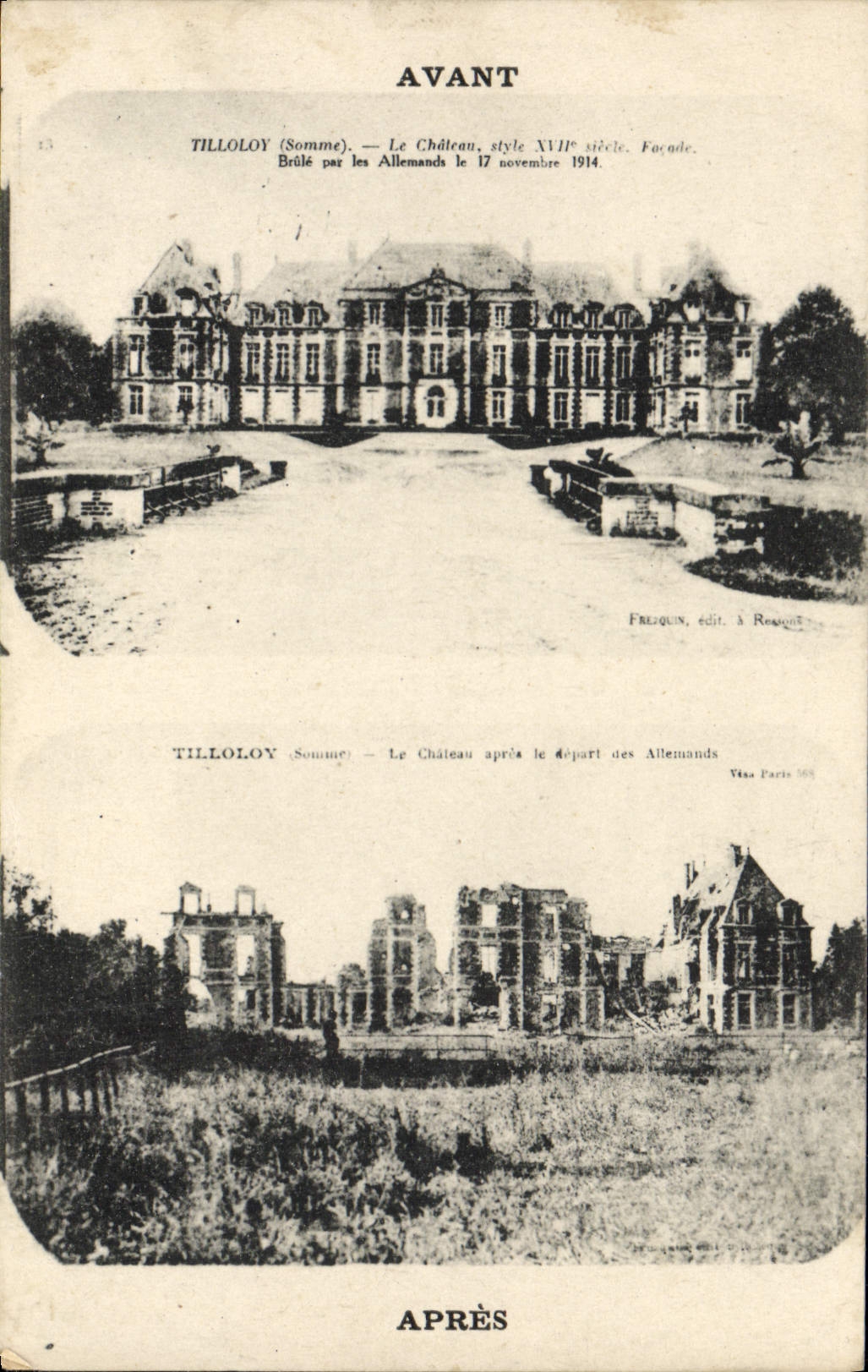 CPA Tilloloy Le Chateau Militaria 