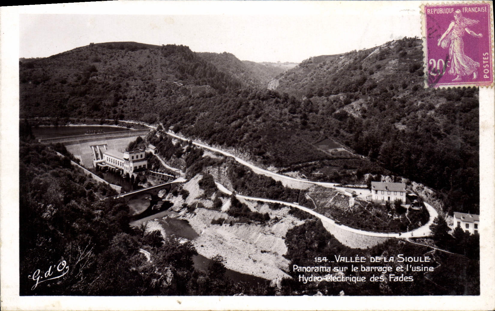 CPA Vallee De la Sioule Panorama Sur le Barrage et L'Usine Hydro electrique des Fades