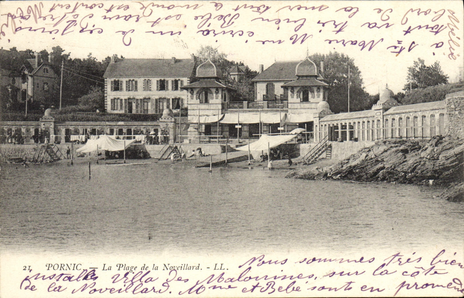 CPA Pornic La Plage de la Noveillard