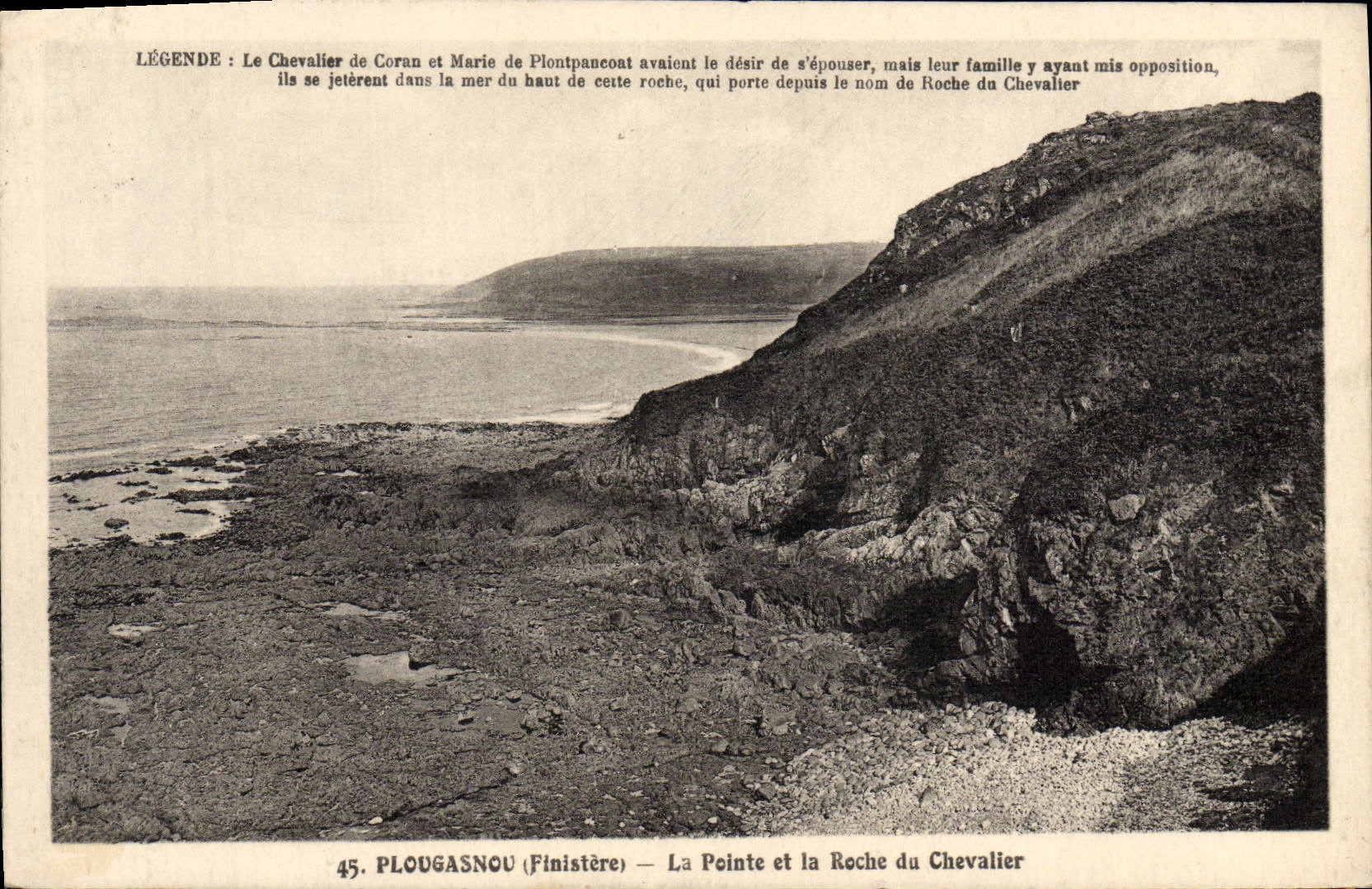 CPA Plougasnou Le Pointe et la Roche du Chevalier
