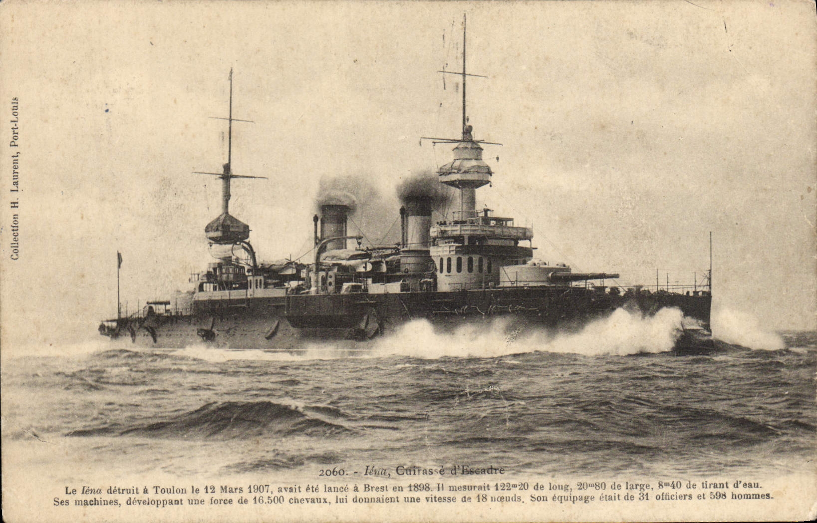 CPA Iena Cuirasse d'escadre Bateau