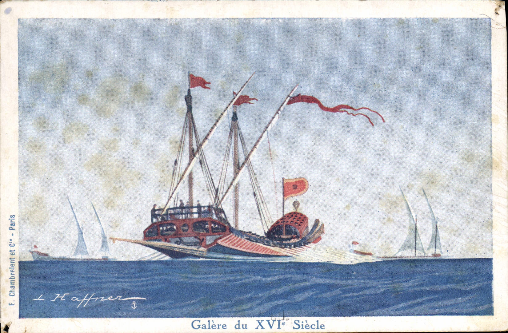 CPA Galere du 16eme Siecle Bateau