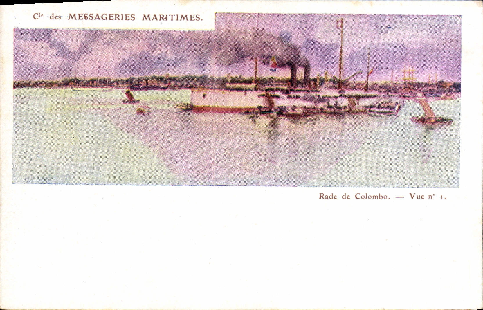 CPA Cie des Messageries Martimes Rade de Colombo Sri Lanka 