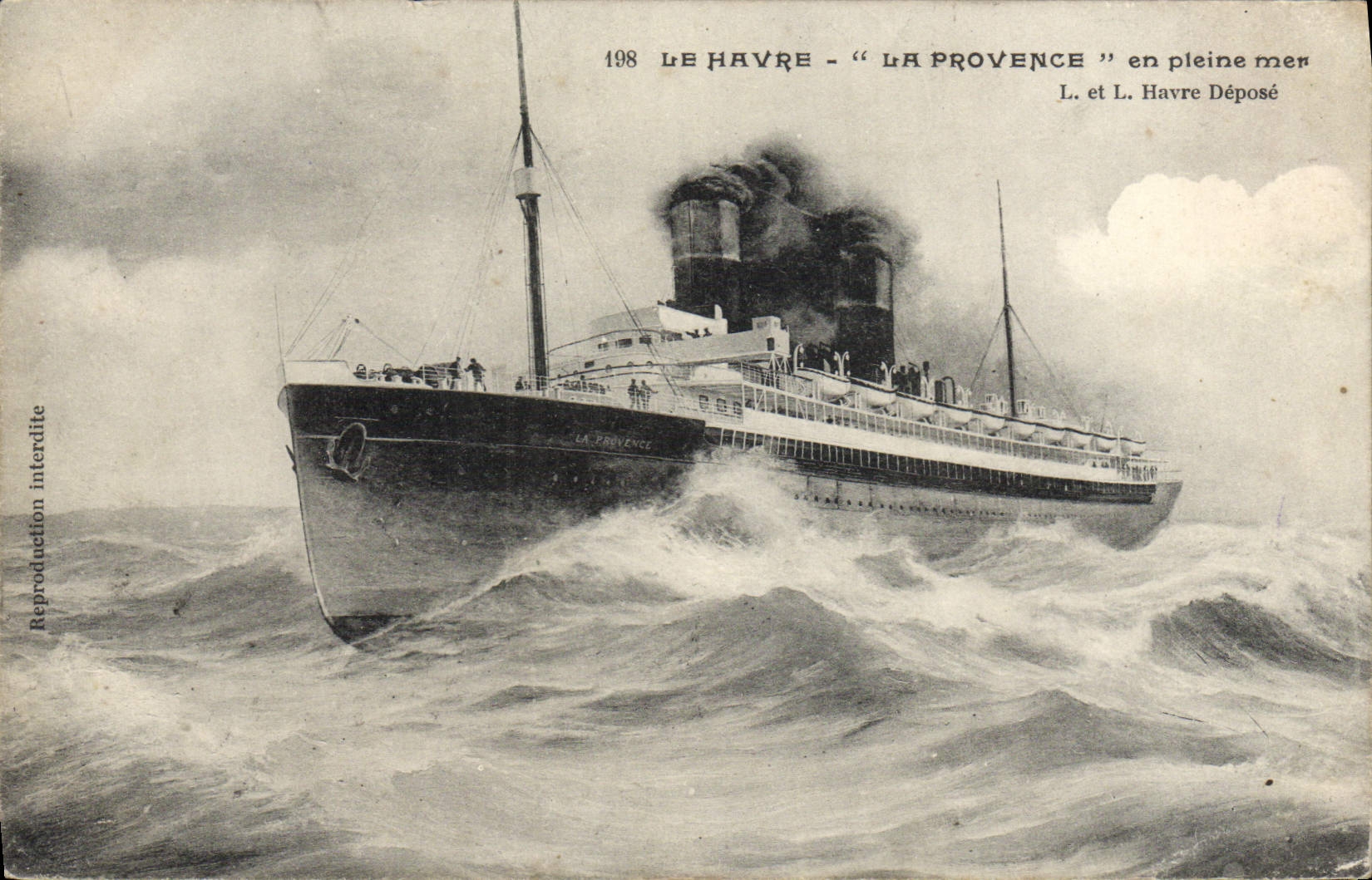 CPA Le Havre La Provence en pleine mer 