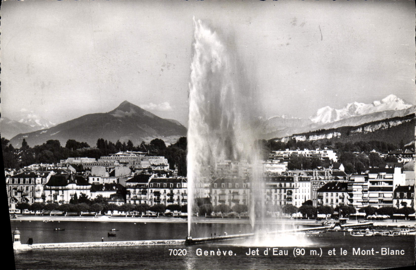 MODERN CARD Geneva Jet Of Water And Mont Blanc