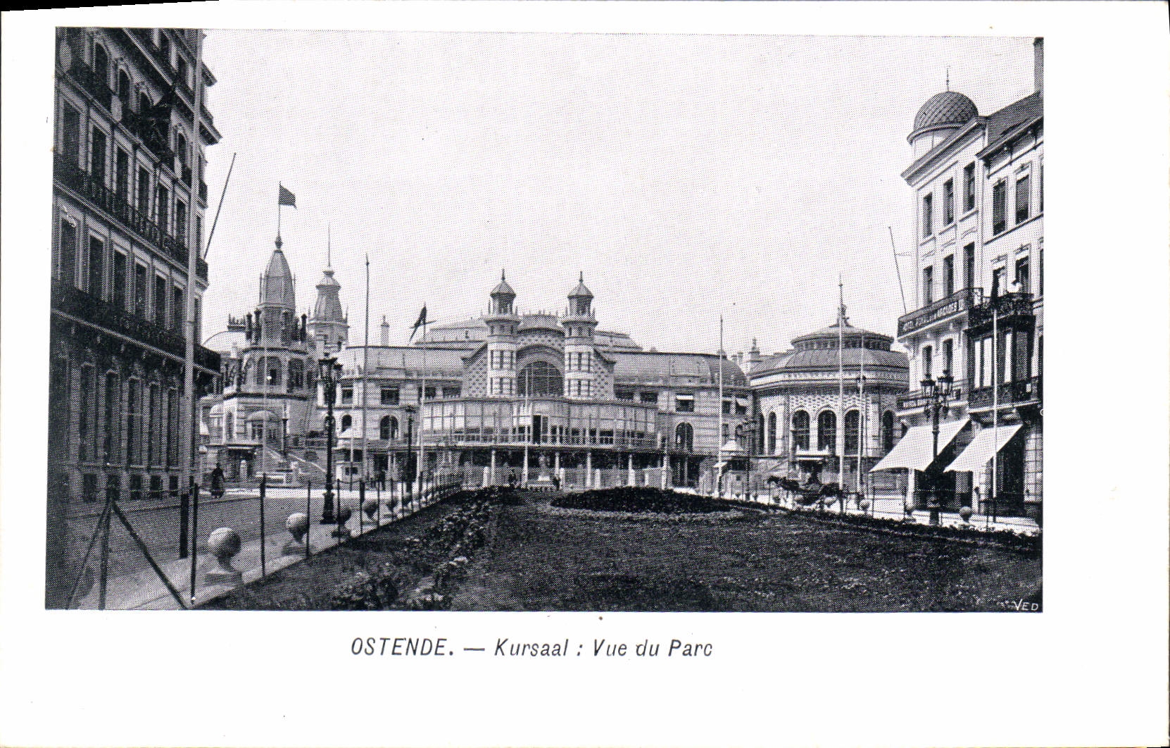 CPA Ostende Kursaal Vue Du Parc