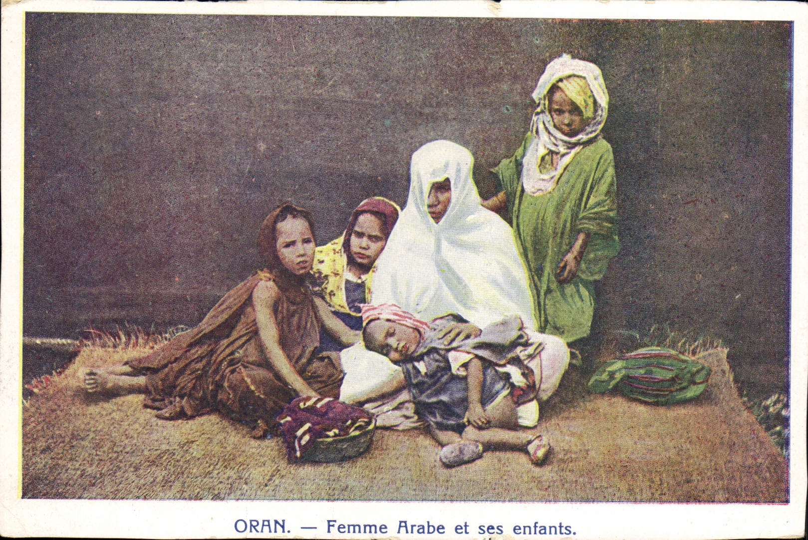 CPA Oran Femme Arabe Et Ses Enfants