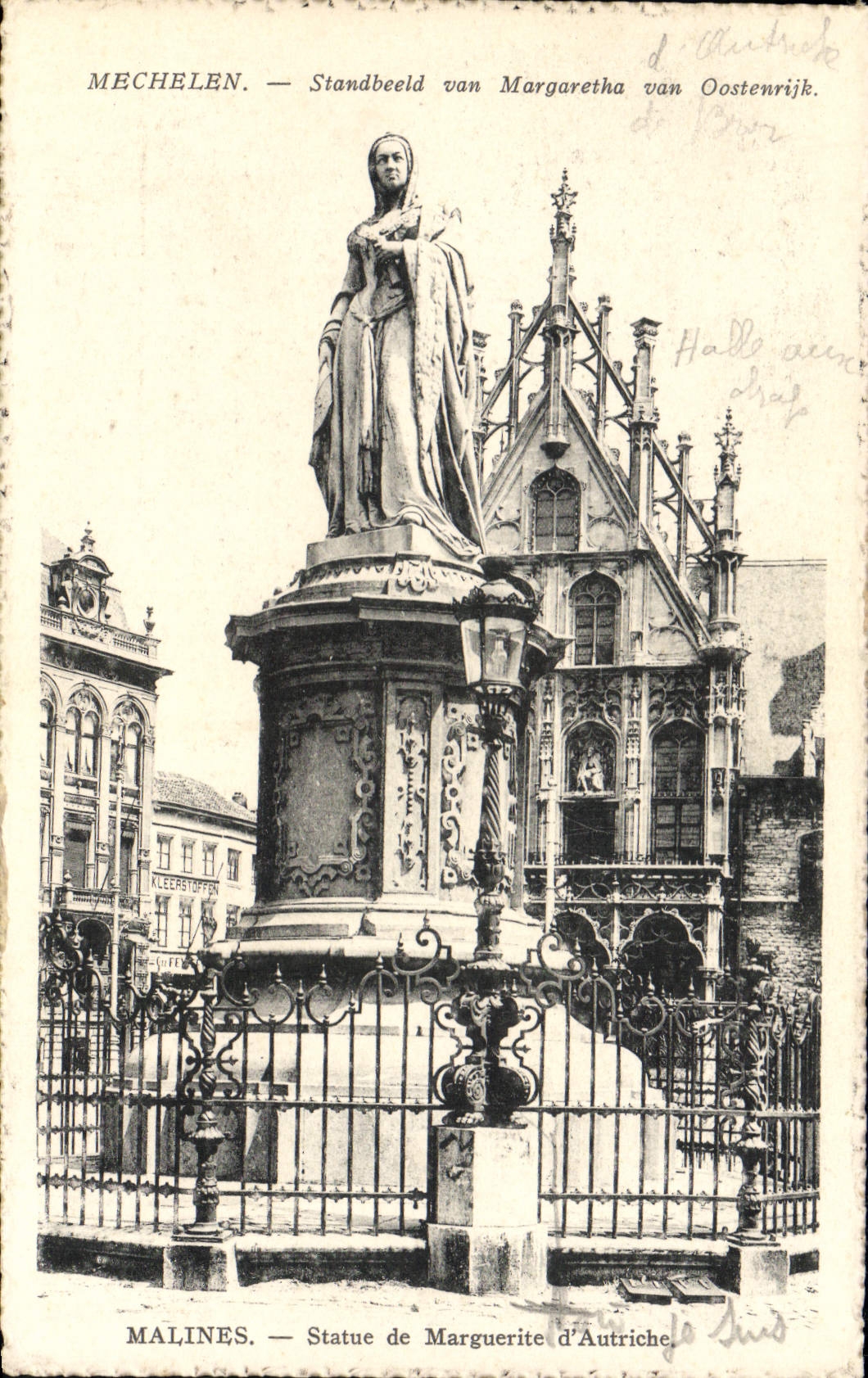 CPA Mechelen Standbeeld Van Margaretha Van Oostenrijk