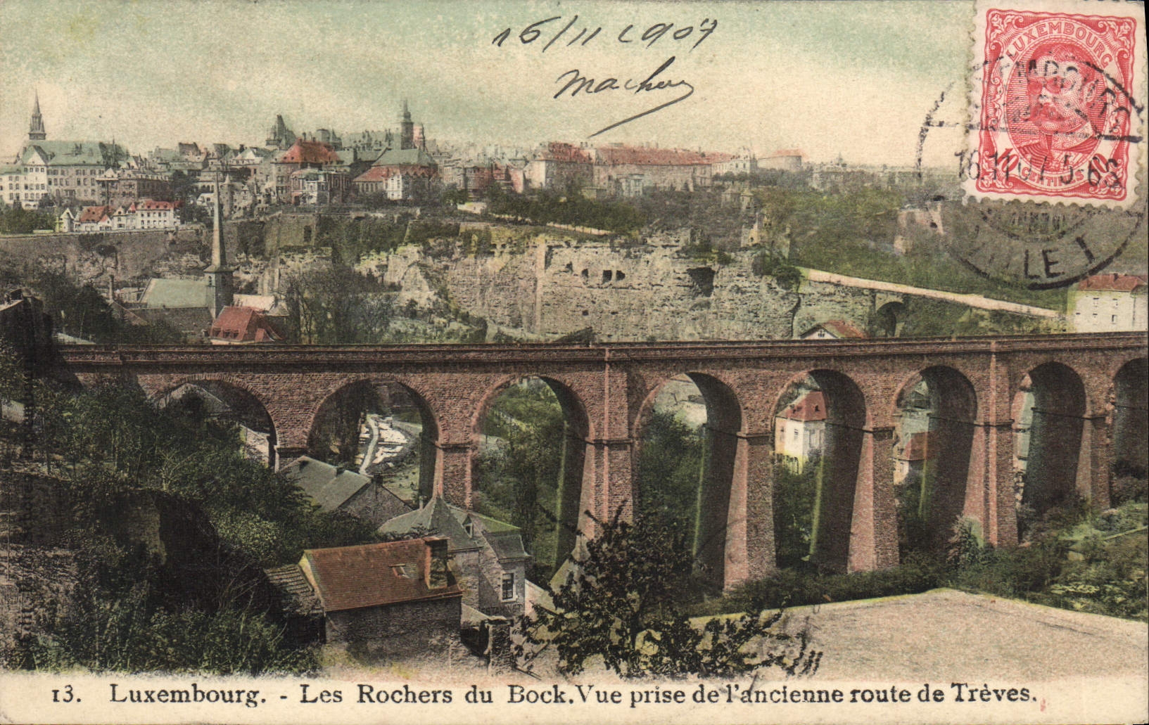 CPA Luxembourg Les Rochers Du Bock Vue Prise de l'ancienne route de Treves