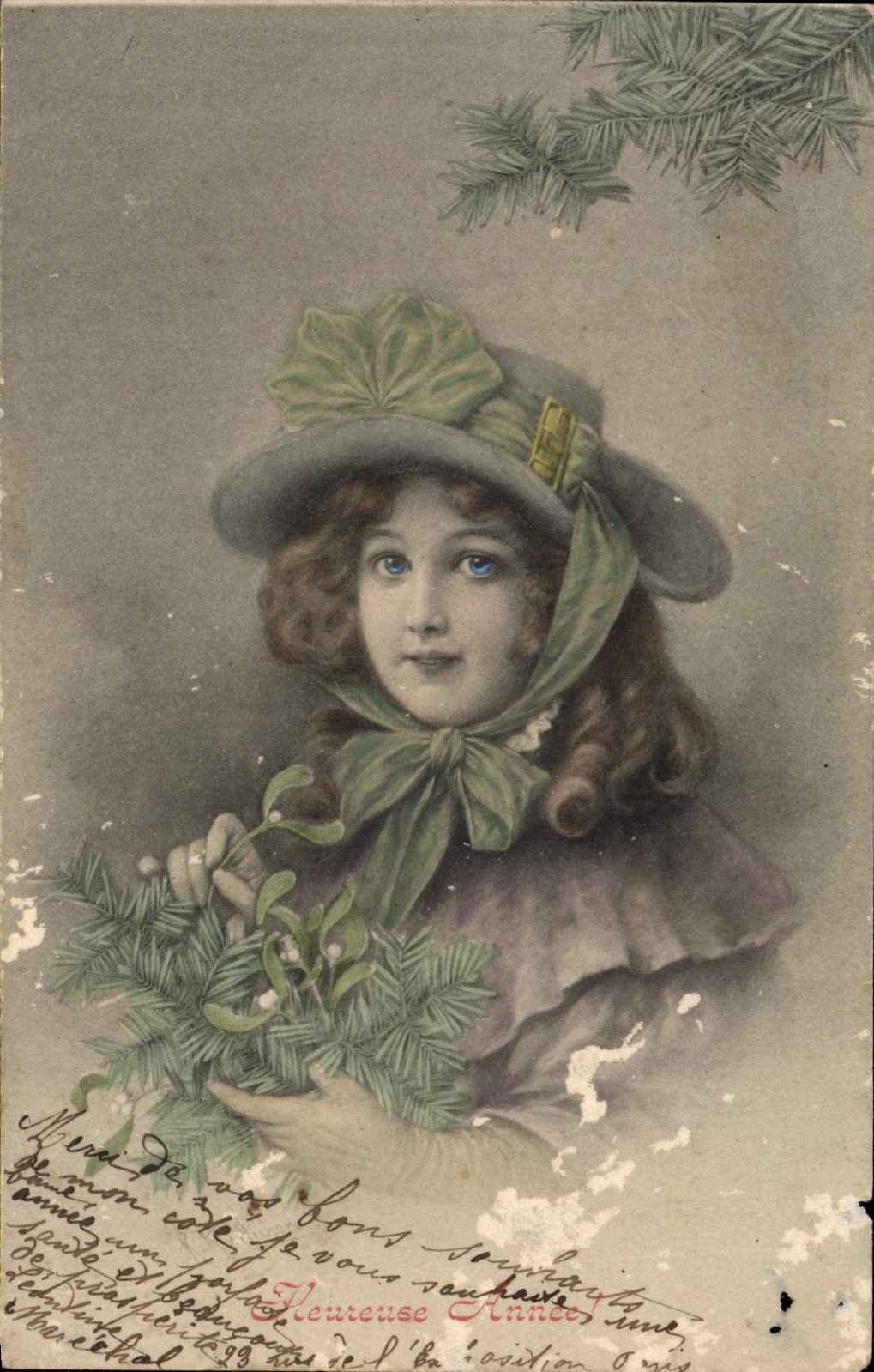 VINTAGE POSTCARD Happy Year Child
