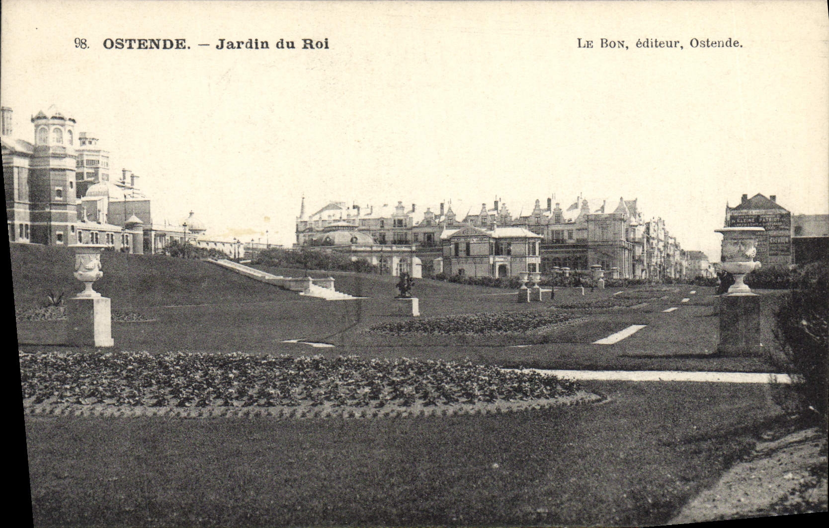 CPA Ostende Jardin Du Roi
