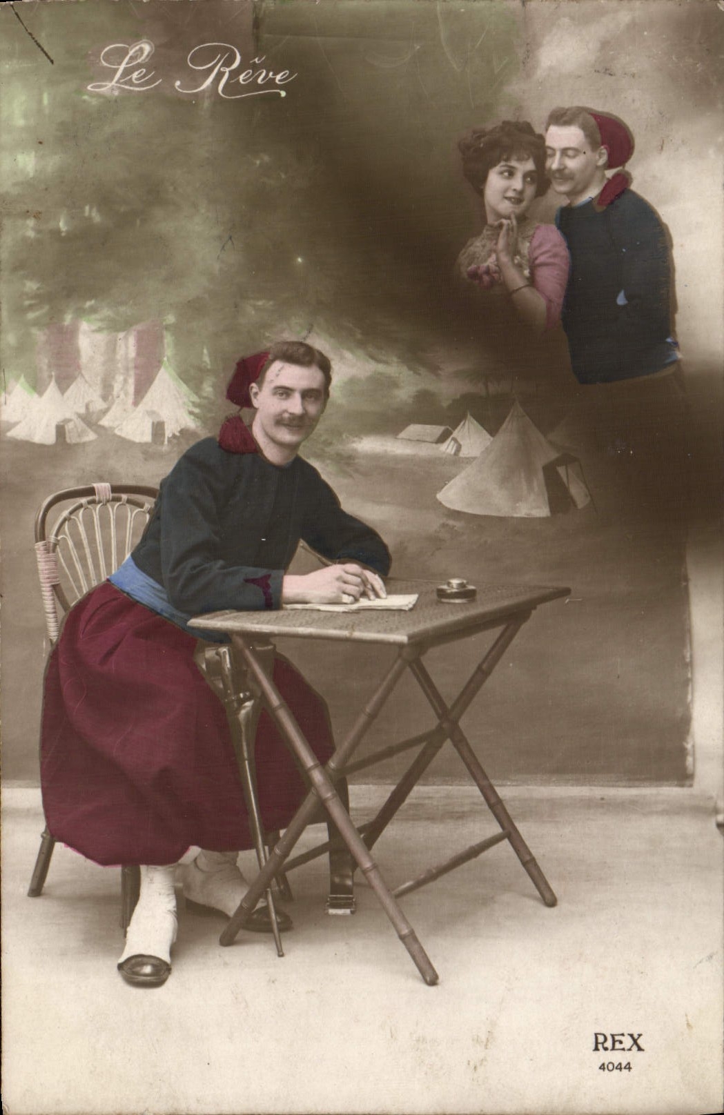 VINTAGE POSTCARD the Dream Militaria Soldier