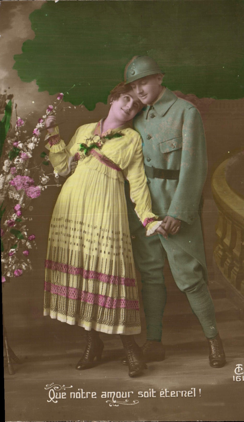 VINTAGE POSTCARD That Our Love Is Eternal Militaria Soldier