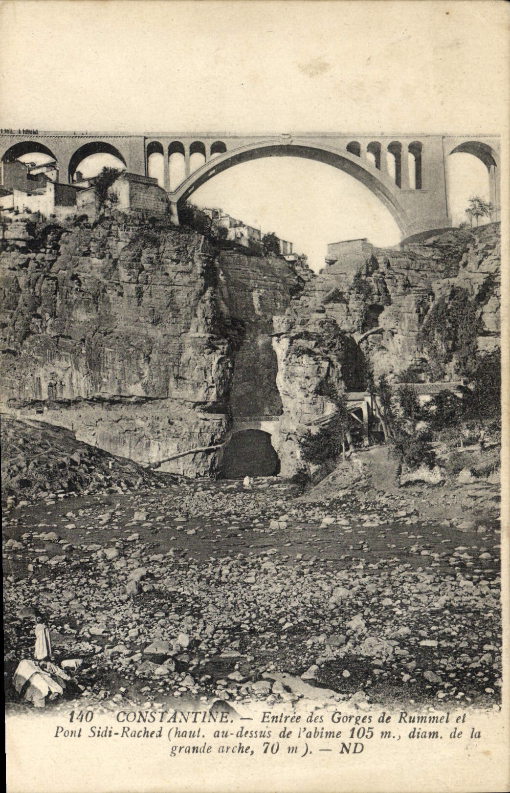 CPA Constantine Entree Des Gorges De Rummel Et pont Sidi Rached 
