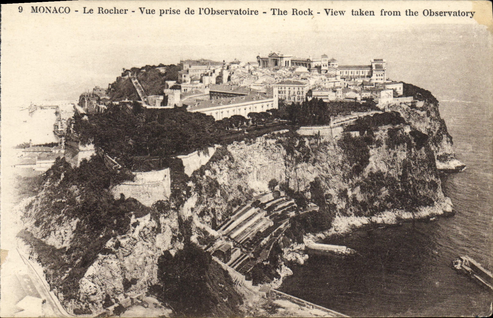 CPA Monaco Le Rocher Vue Prise De I'Observatoire