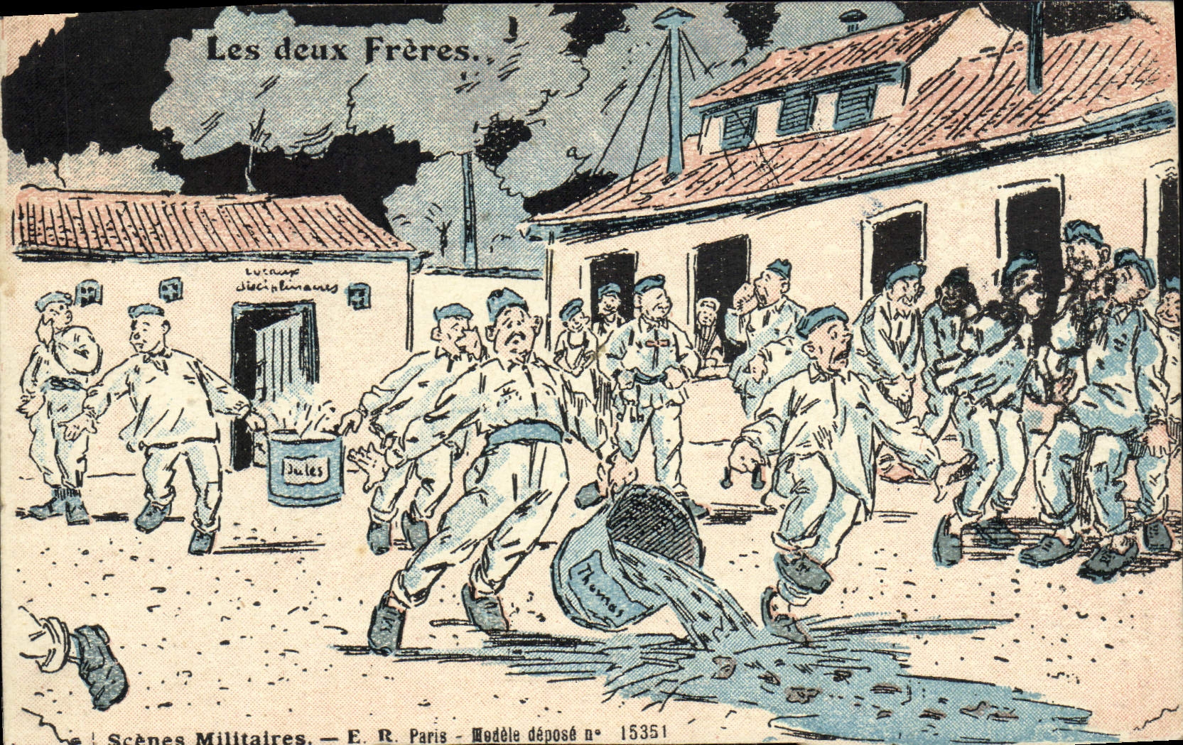 CPA Les Deux Freres Scenes militaires Militaria