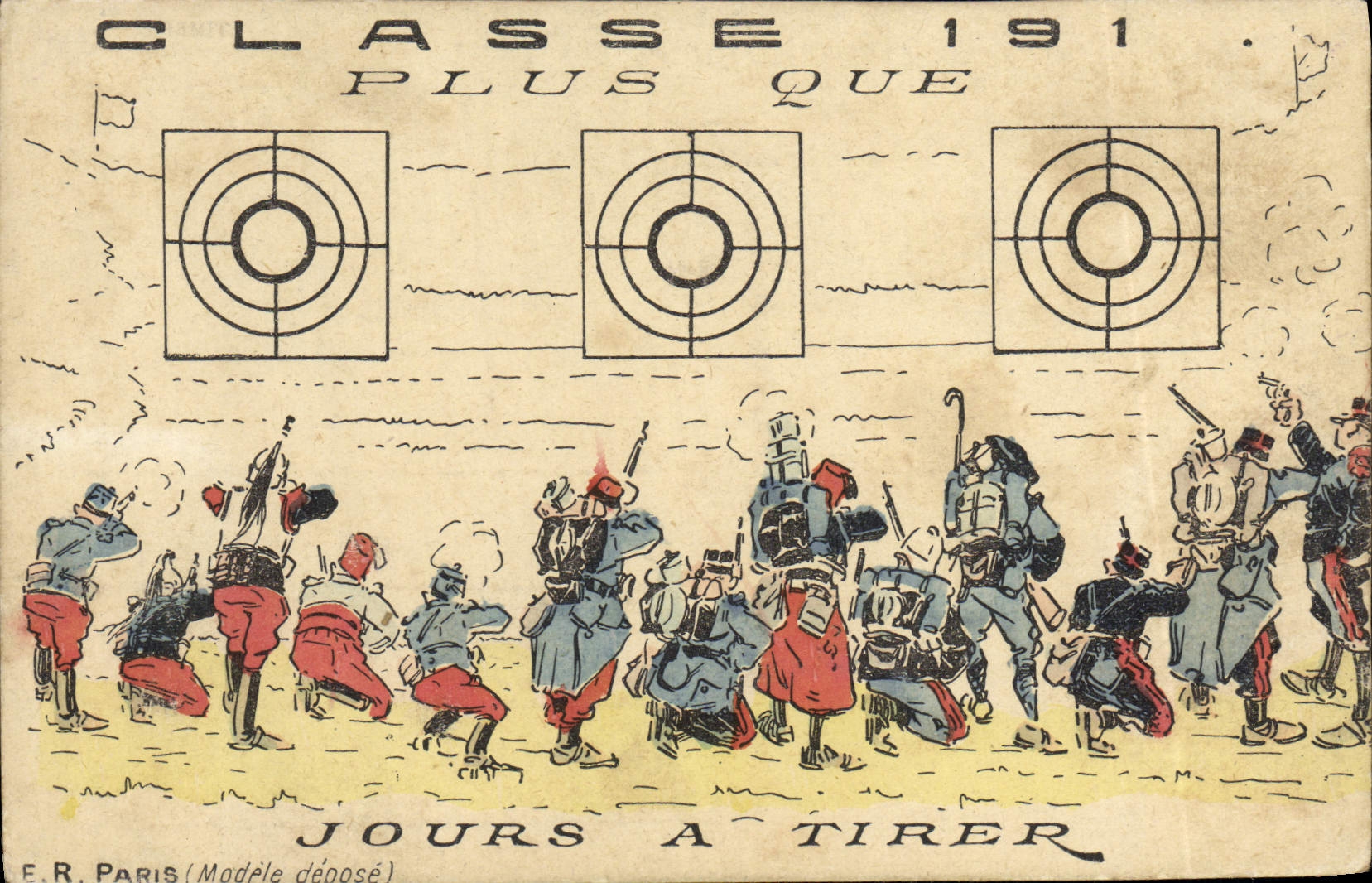 CPA Plus Que Jours A Tirer Militaria