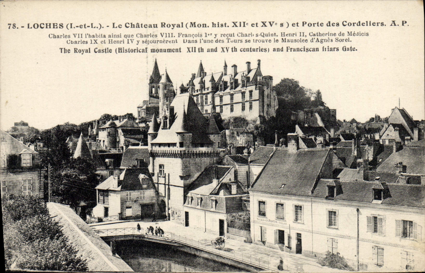 CPA Loches Le Chateau Royal et porte des Cordeliers