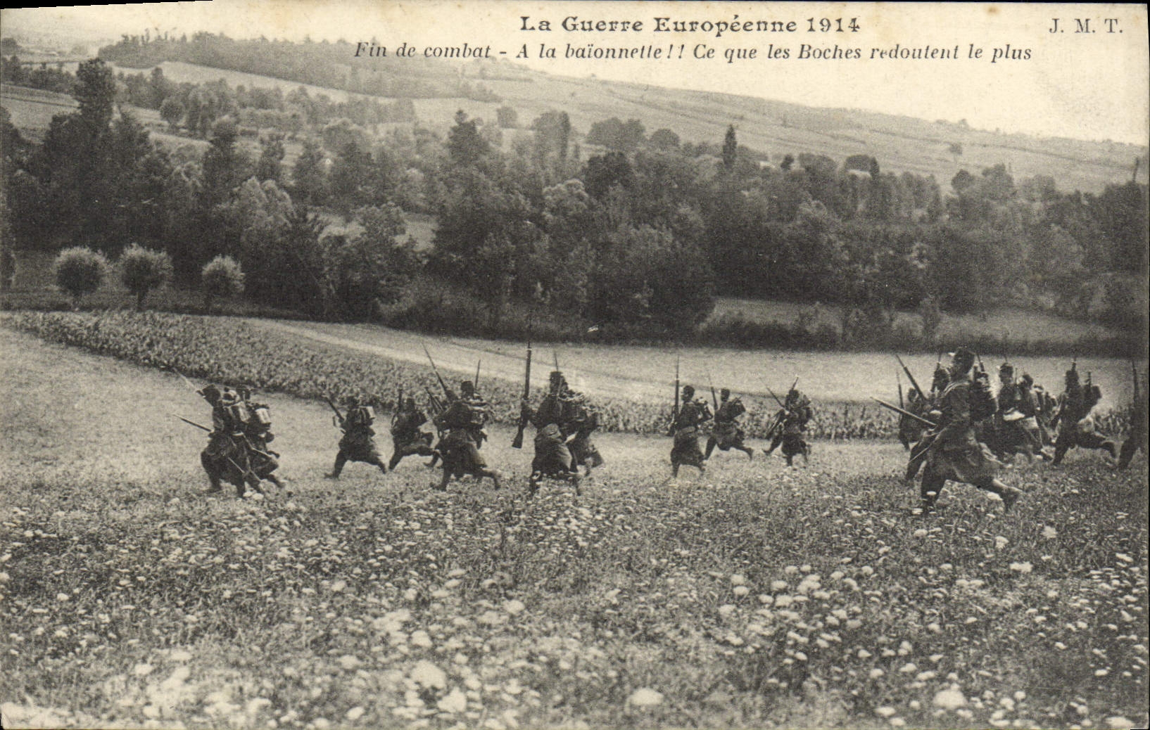 CPA La Guerre Europeenne Fin de combat a la baionnette Ce que les boches redoutent le plus 