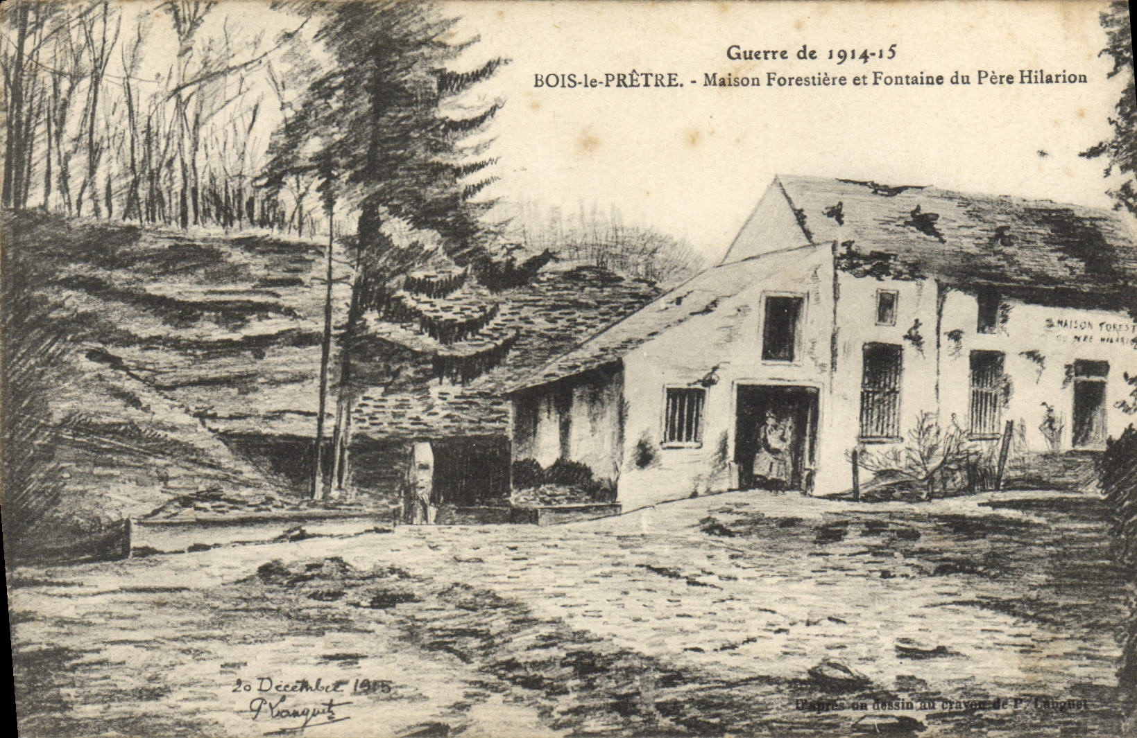 CPA Bois le Pretre le Pretre Maison Forestiere et Fontaine du Pere Hularion 