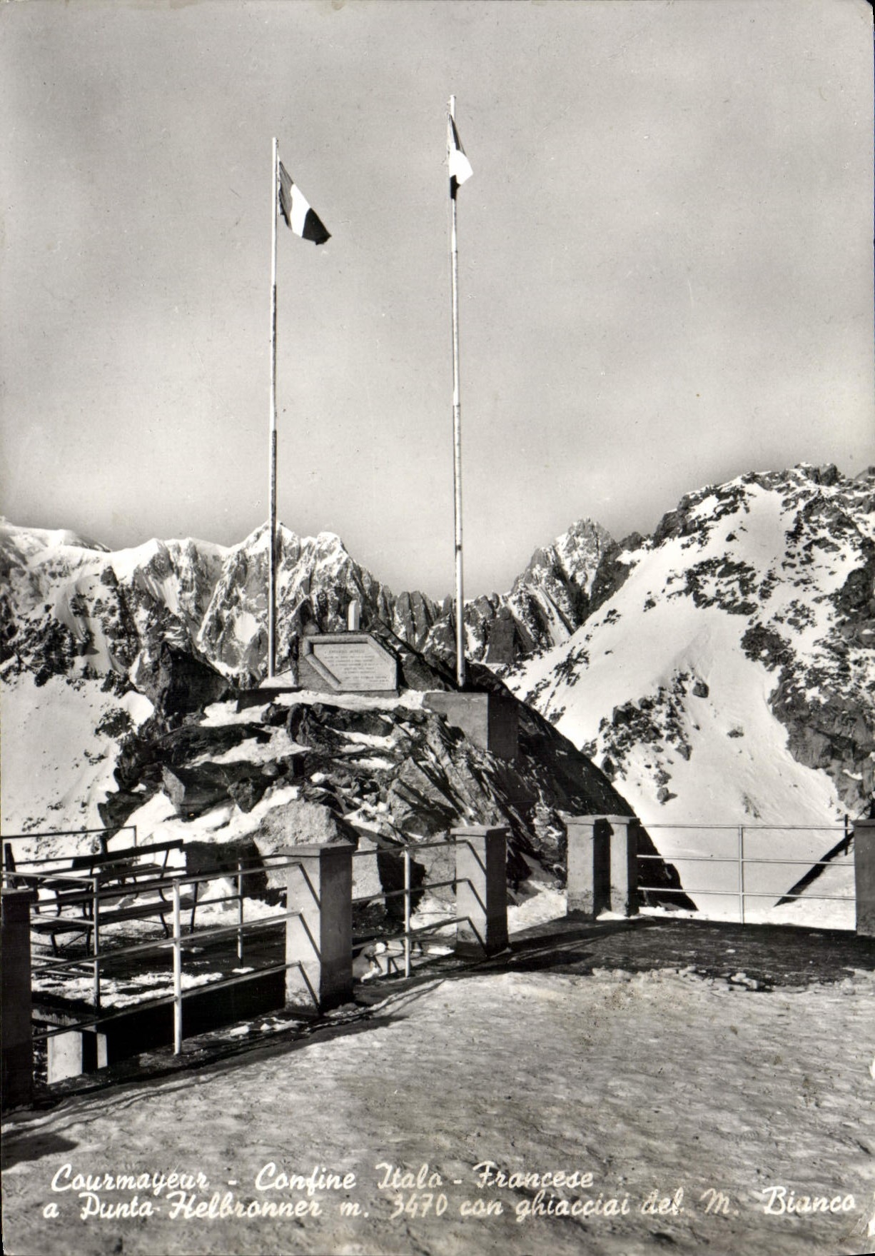 MODERN CARD Courmayeur Confine Italo Francese has Punta Halbronner