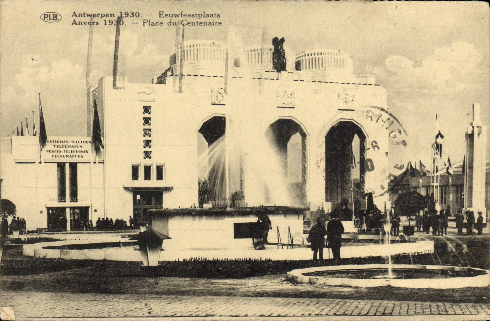 CPA Anvers 1930 Place du centenaire 