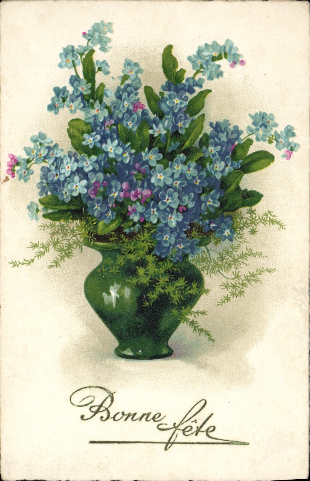 CPA Fantaisie Fleurs Bonne Fete