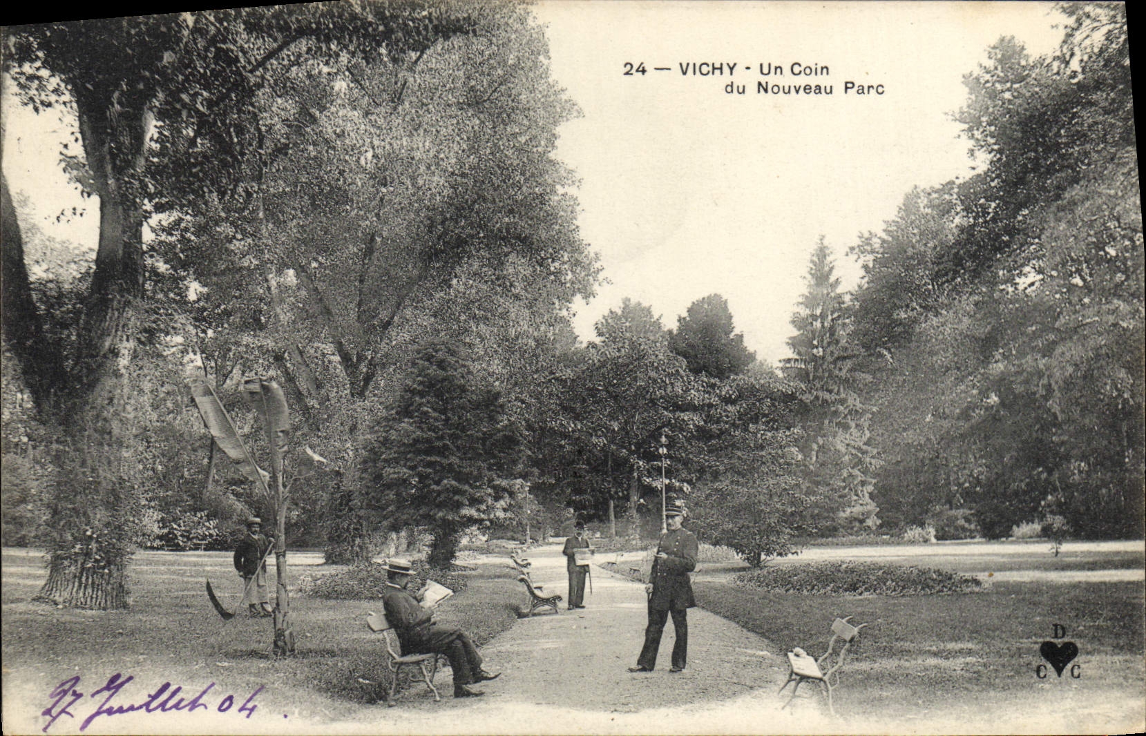 CPA Vichy Un Coin du Nouveau Parc