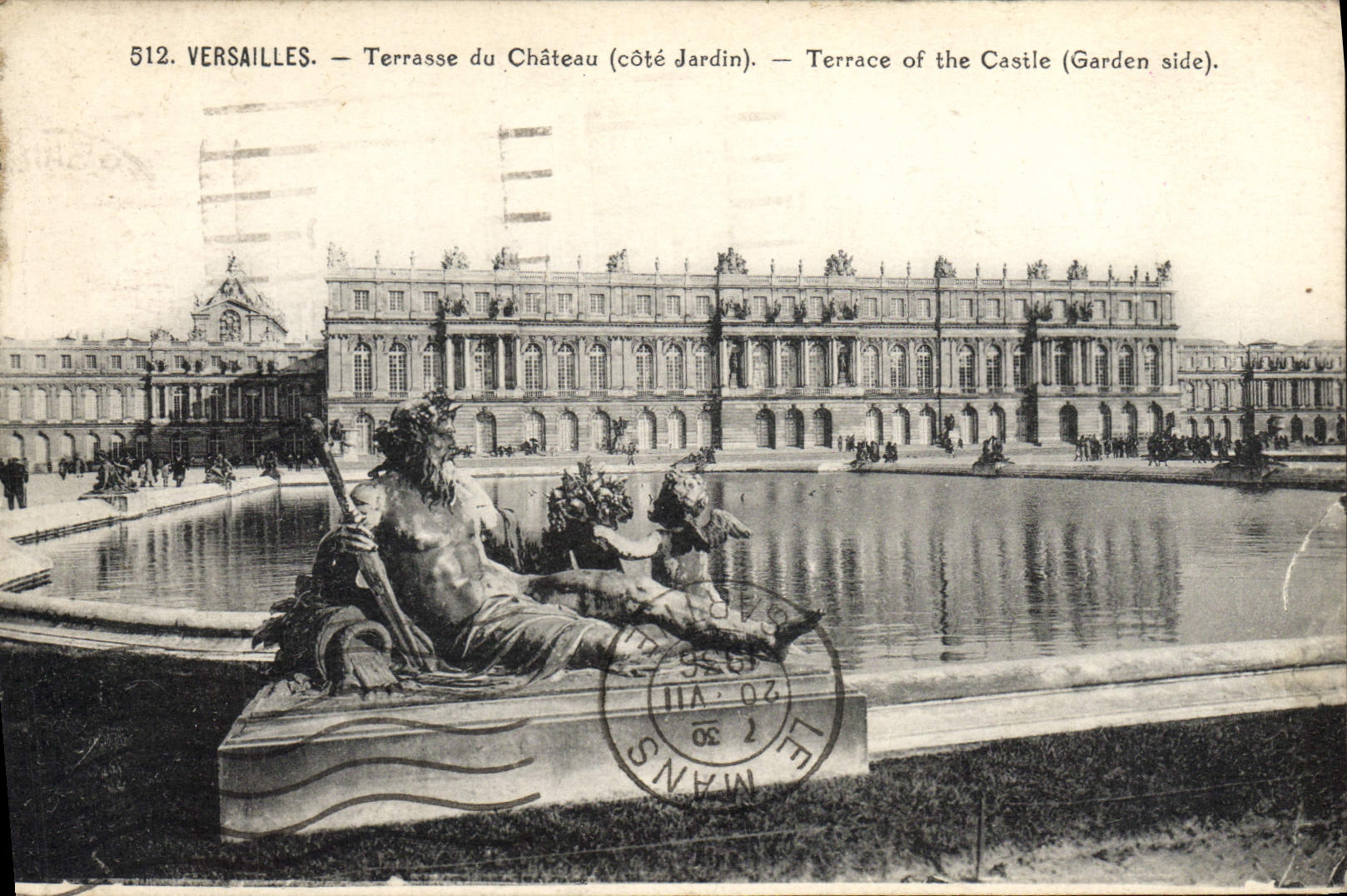 VINTAGE POSTCARD Versailles Terraces of the Castle