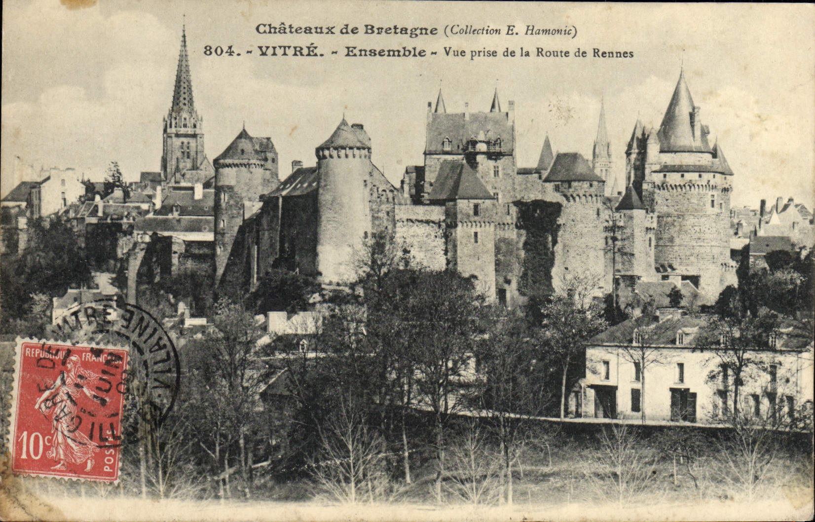 CPA Vitre Ensemble Vue Prise de la Route de Rennes