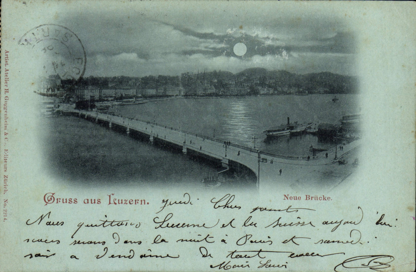 CPA Gruss Aus Luzern Neue Brucke
