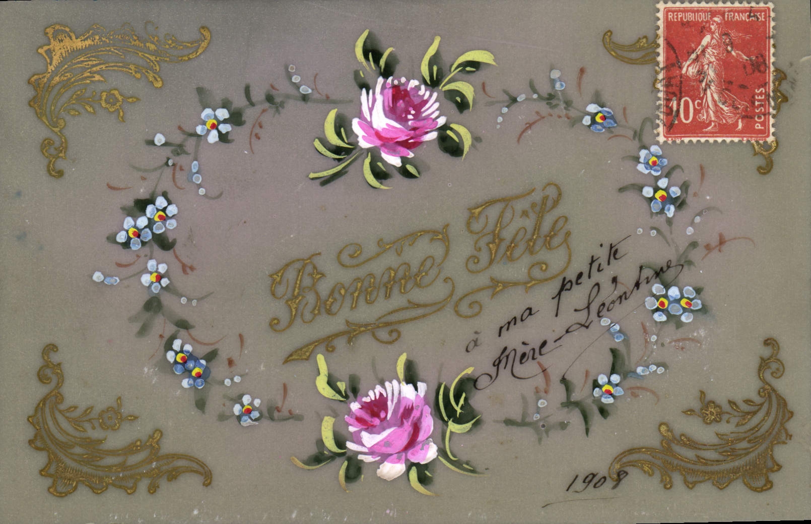 CPA Fantaisie Fleurs 