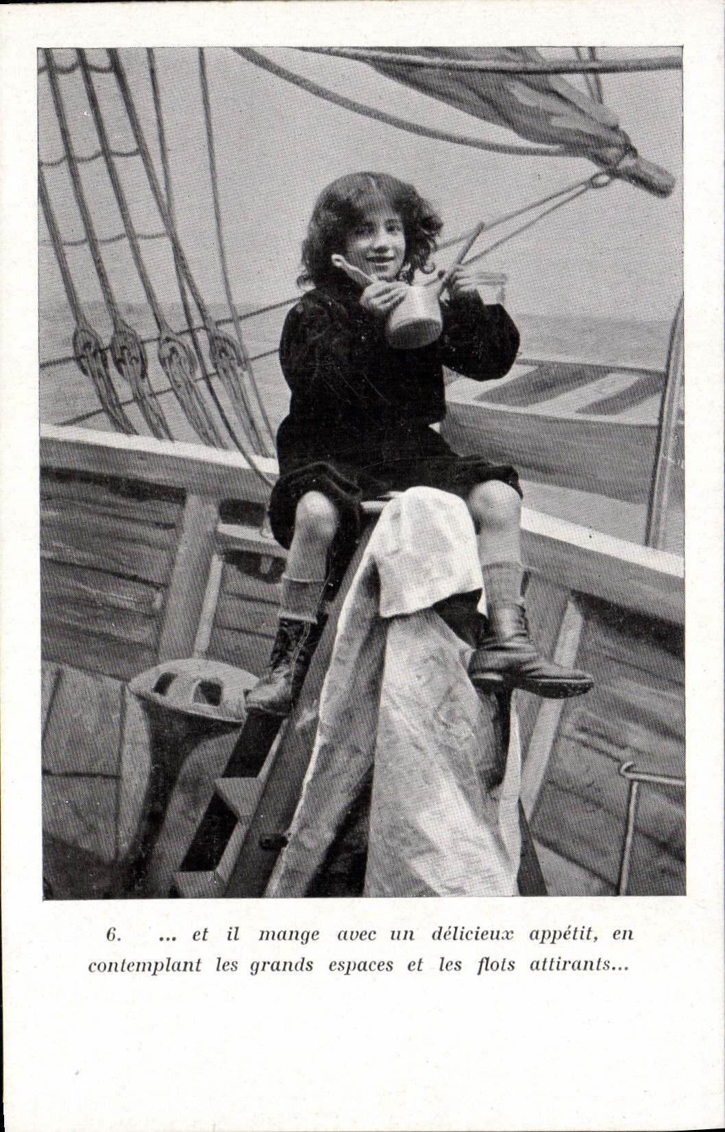 VINTAGE POSTCARD Fantasy Marine Child the child of the sailor