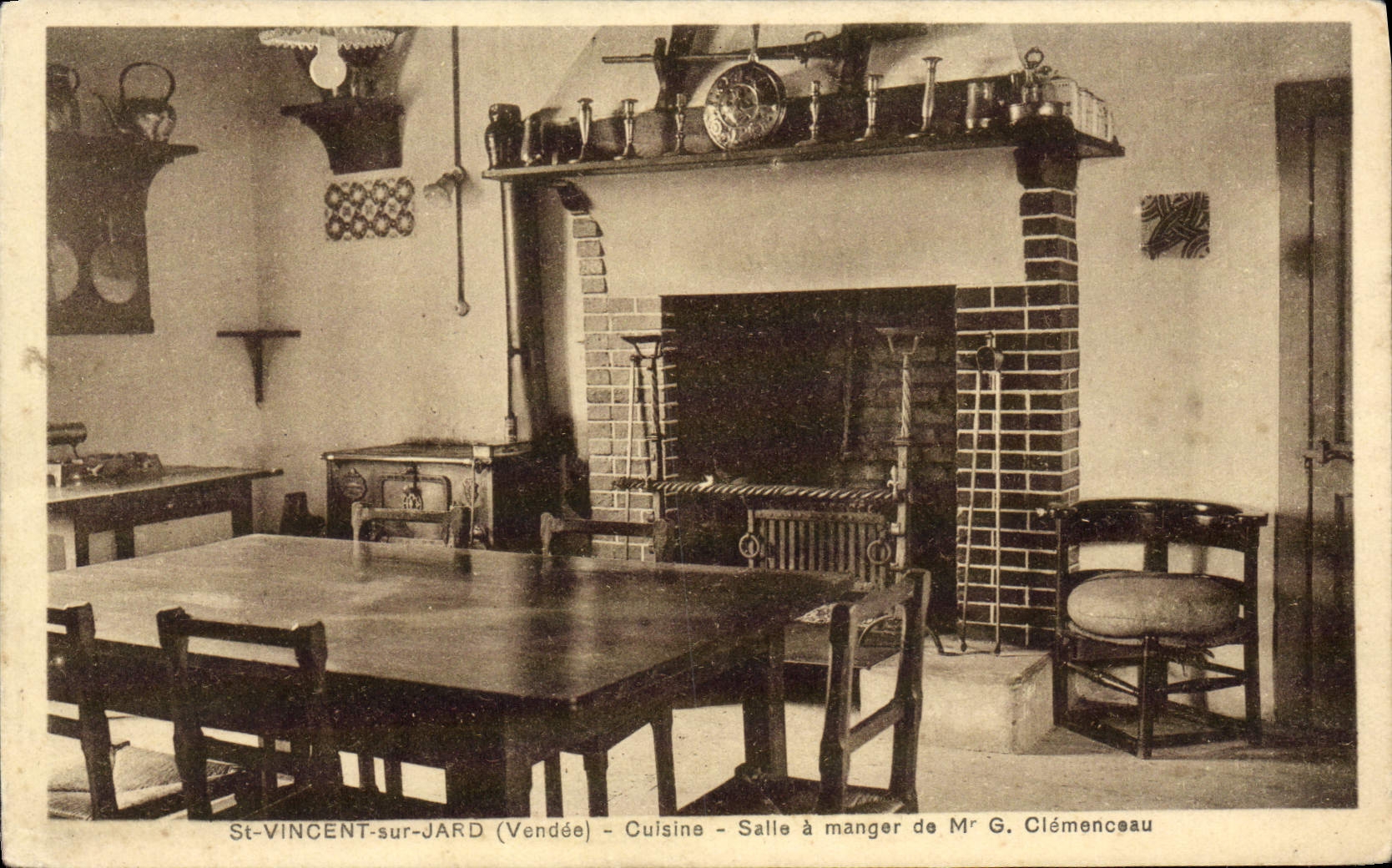 CPA St Vincent sur Jard Cuisine Salle a manger de Mr Georges Clemenceau