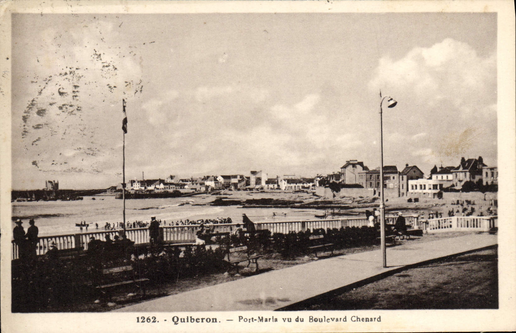 CPA Quiberon Port Marla Vu du Boulevard Chenard