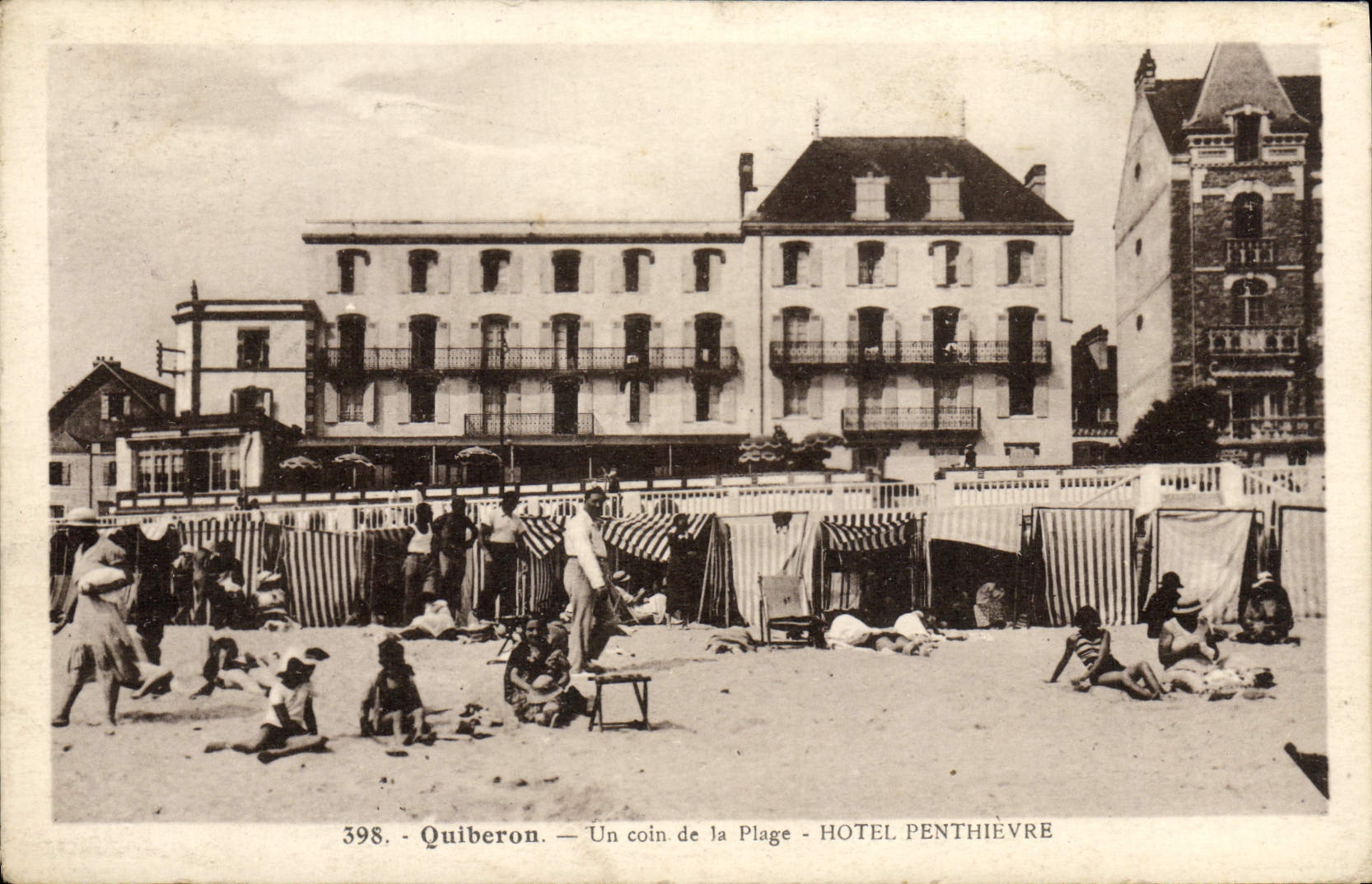 CPA Quiberon Un Coin de la Plage Hotel Penthievre