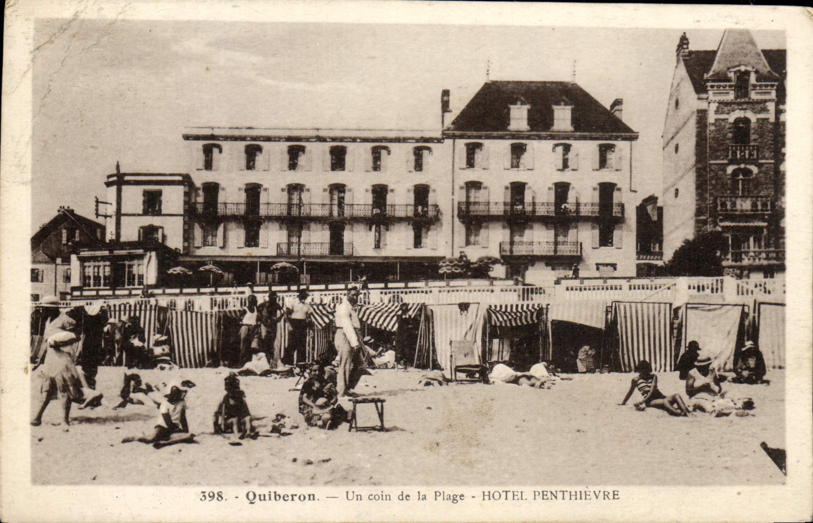 CPA Quiberon Un Coin de la Plage Hotel Penthievre