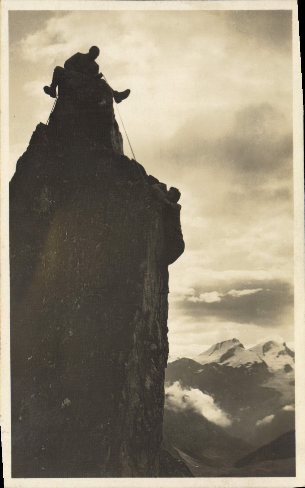 CPA Am Kletterblock bei der Schonbuhlhutte