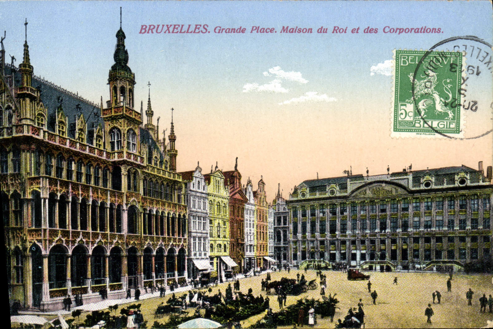 CPA Bruxelles Grande Place Maison du roi et des Corporations