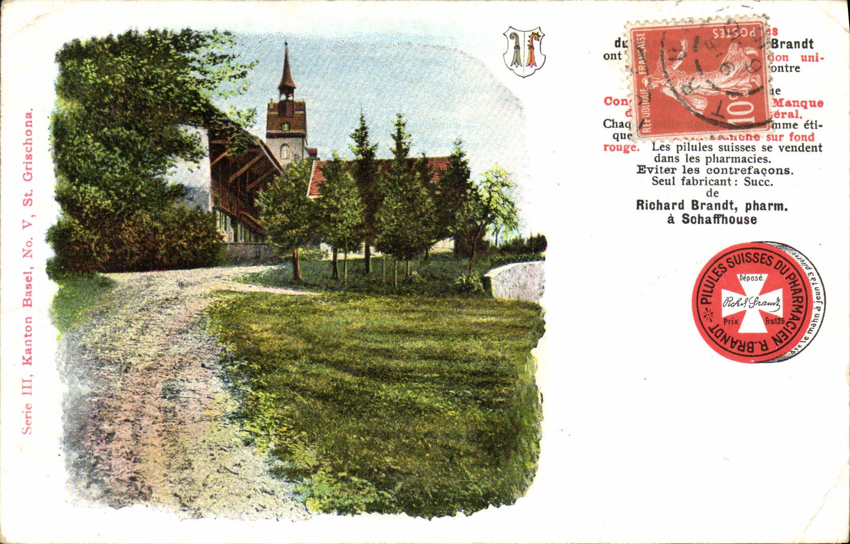 CPA Kanton Basel St Grischons Pilule Pharmacie