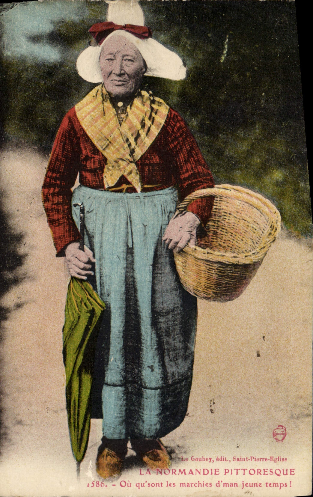 CPA La Normandie Pittoresque Ou qu'sont les marchies Folklore 